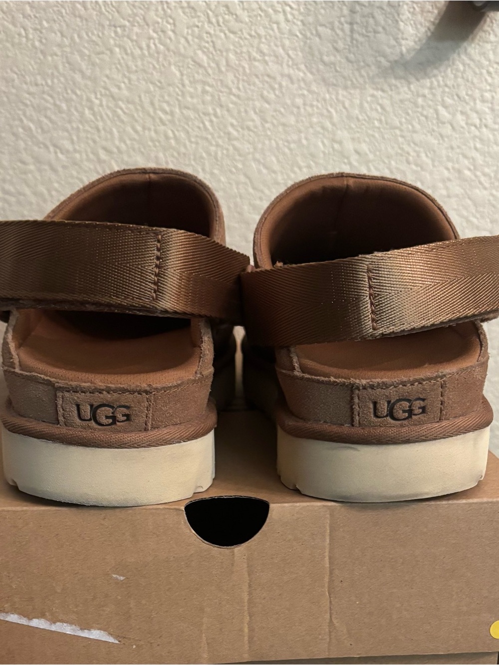 Women’s  Slip-On Suede Clog in Chestnut Brown - Picture 2 of 6
